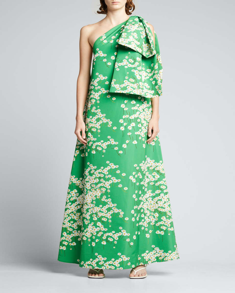 Winnie One-Shoulder Floral-Print Dress